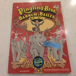 Vintage 1970 Ringling Bros Barnum Bailey Circus Souvenir Program Magazine Clown
